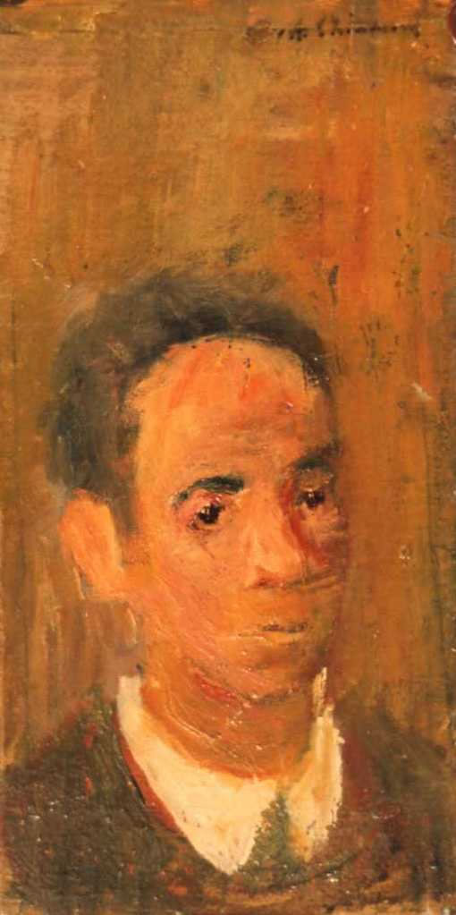 Autoritratto con colletto bianco, anni ’40, olio, Napoli, collezione privata